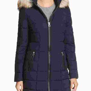 Laundry by Sheli Segal Puffer Coat w/faux fur hood